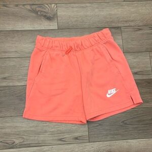 Coral nike sweat shorts